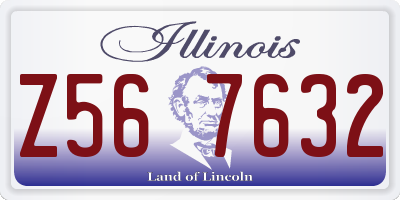 IL license plate Z567632