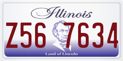 IL license plate Z567634