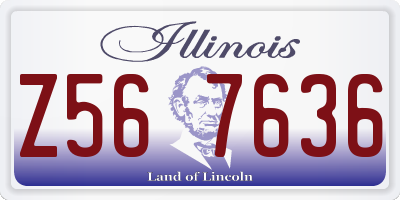 IL license plate Z567636