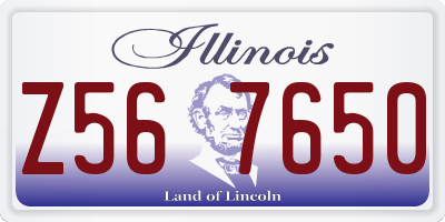 IL license plate Z567650