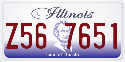 IL license plate Z567651
