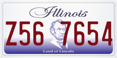 IL license plate Z567654