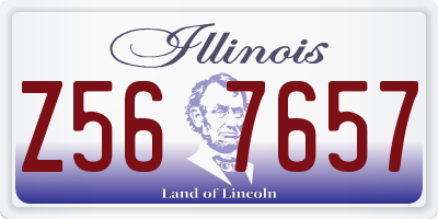 IL license plate Z567657