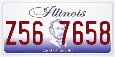 IL license plate Z567658