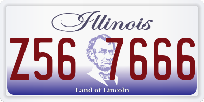 IL license plate Z567666