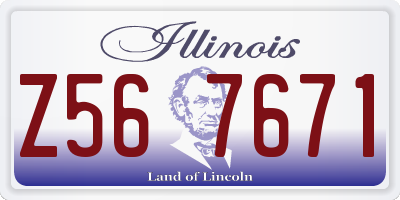 IL license plate Z567671