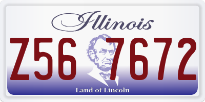 IL license plate Z567672