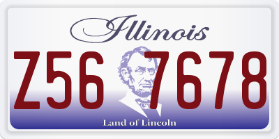 IL license plate Z567678