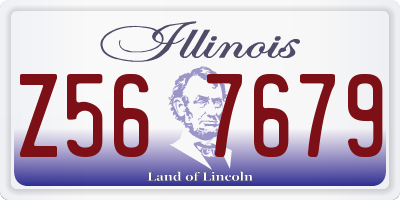 IL license plate Z567679