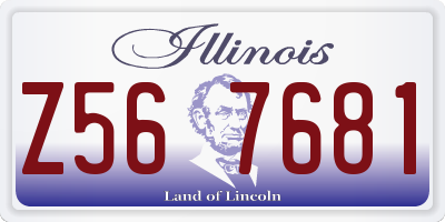 IL license plate Z567681