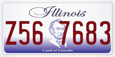 IL license plate Z567683