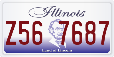 IL license plate Z567687