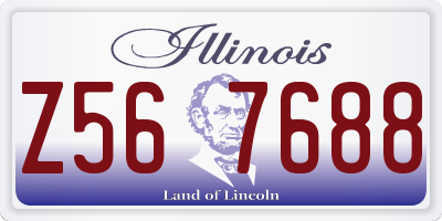 IL license plate Z567688