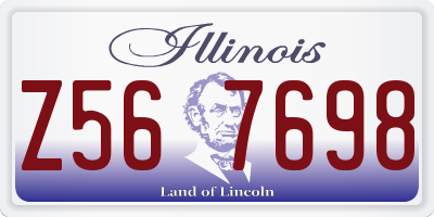 IL license plate Z567698