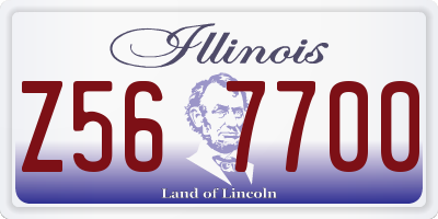 IL license plate Z567700