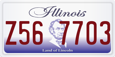 IL license plate Z567703
