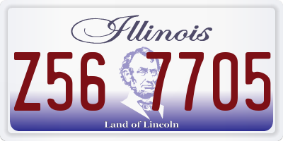 IL license plate Z567705