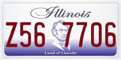 IL license plate Z567706