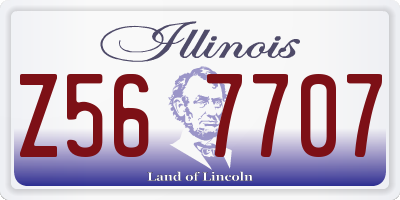 IL license plate Z567707