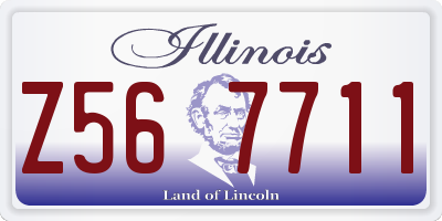 IL license plate Z567711
