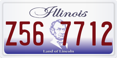 IL license plate Z567712