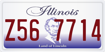 IL license plate Z567714
