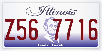 IL license plate Z567716
