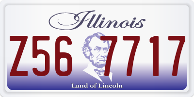IL license plate Z567717
