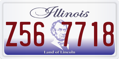 IL license plate Z567718