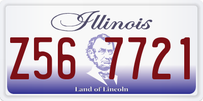 IL license plate Z567721