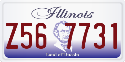 IL license plate Z567731