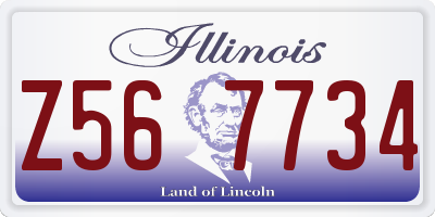 IL license plate Z567734