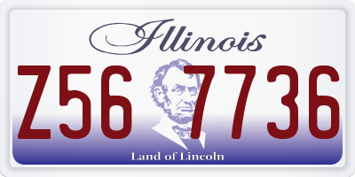 IL license plate Z567736