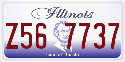 IL license plate Z567737