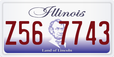 IL license plate Z567743