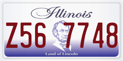 IL license plate Z567748