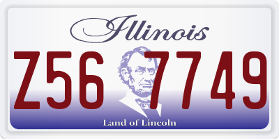 IL license plate Z567749