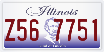 IL license plate Z567751
