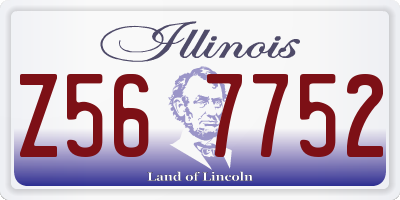 IL license plate Z567752