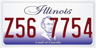 IL license plate Z567754