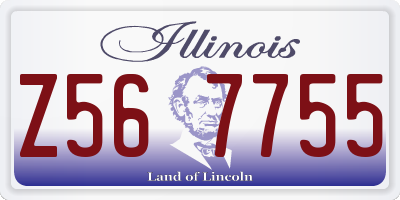 IL license plate Z567755