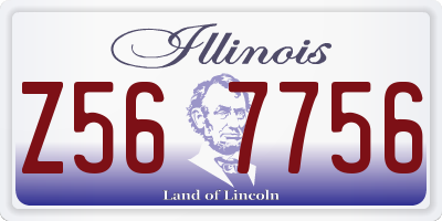 IL license plate Z567756