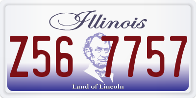 IL license plate Z567757
