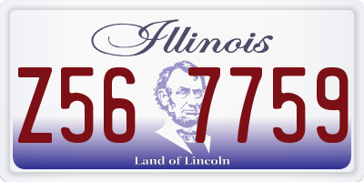 IL license plate Z567759