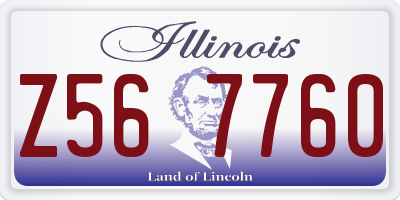 IL license plate Z567760