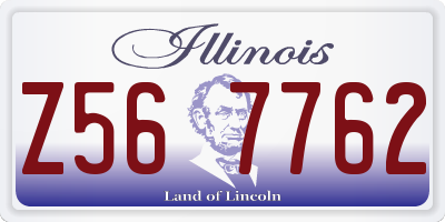 IL license plate Z567762