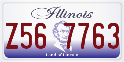 IL license plate Z567763