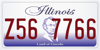 IL license plate Z567766