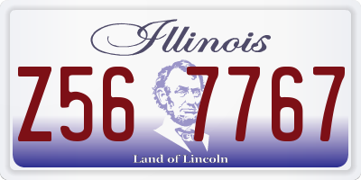 IL license plate Z567767