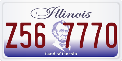 IL license plate Z567770